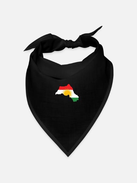 Kurde Kurdistan Biji Kurdistan - Bandana Dreieckstuch - Schwarz