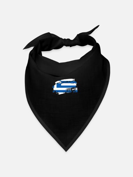greece greece - Bandana Dreieckstuch - Schwarz