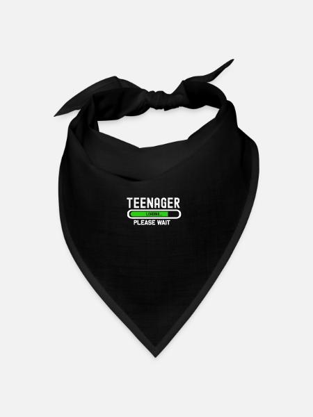 enager loading, bitte warten - Bandana Dreieckstuch - Schwarz