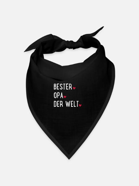 Bester Opa der Welt - Bandana Dreieckstuch - Schwarz