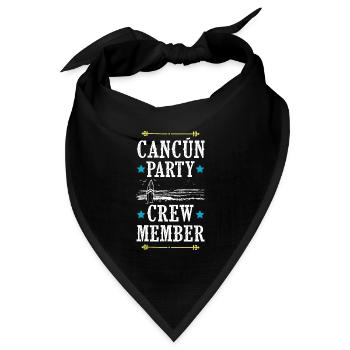 Cancun Party Crew - Bandana Dreieckstuch - Schwarz - Vorne