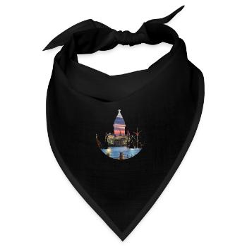 hamburg - Bandana Dreieckstuch - Schwarz - Vorne