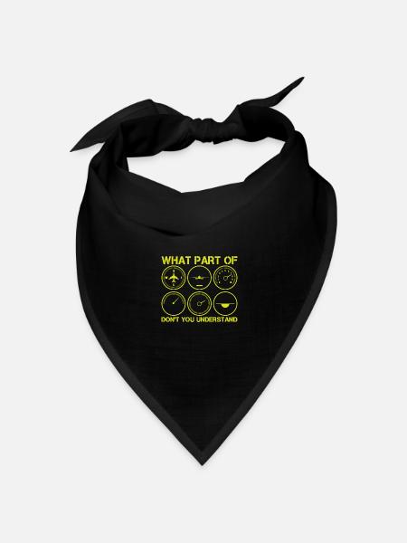 What part of Pilot Flugzeug Geschenk Luftfahrt - Bandana Dreieckstuch - Schwarz