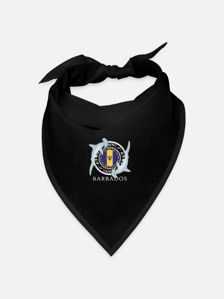Barbados Hammerhai - Bandana Dreieckstuch - Schwarz