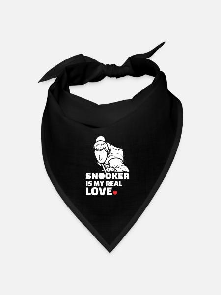 Ich Liebe Snooker - Bandana Dreieckstuch - Schwarz