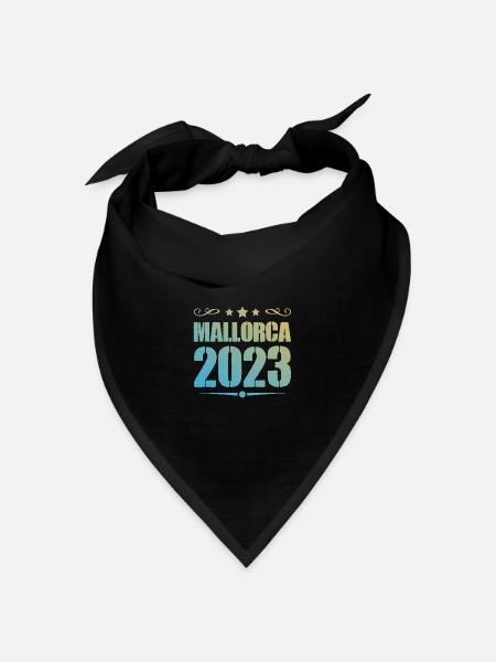 Mallorca 2023 - Bandana Dreieckstuch - Schwarz