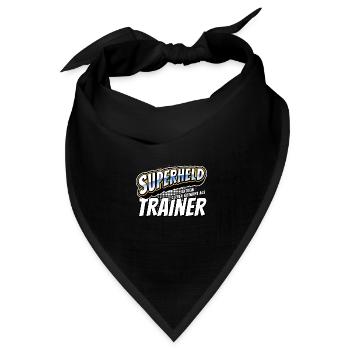 Superheld, clever getarnt als Trainer - Bandana Dreieckstuch - Schwarz - Vorne