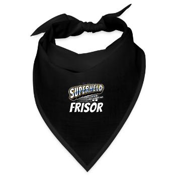 Superheld, clever getarnt als Frisör - Bandana Dreieckstuch - Schwarz - Vorne