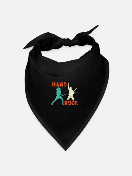 Hard Rock Gitarristen - Bandana Dreieckstuch - Schwarz