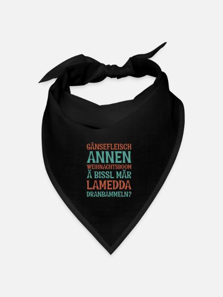 Weihnachtbaum & Lametta (Sächsisch-Edition) - Bandana Dreieckstuch - Schwarz