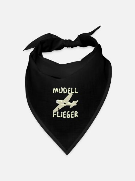 Modellflieger - Bandana Dreieckstuch - Schwarz