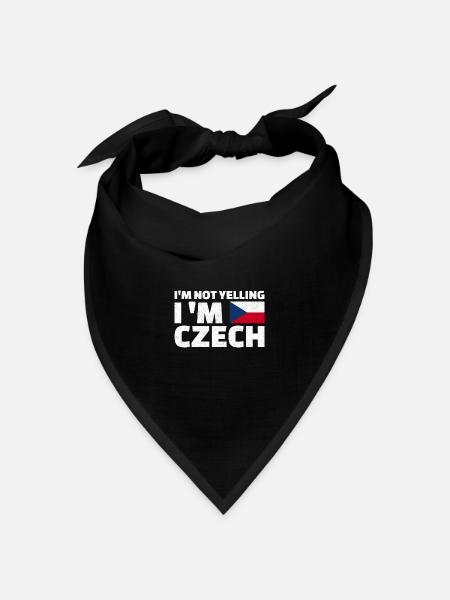 I'm not yelling I'm Czech Tscheche - Bandana Dreieckstuch - Schwarz
