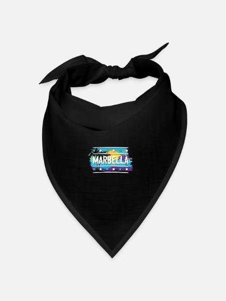 Marbella - Bandana Dreieckstuch - Schwarz