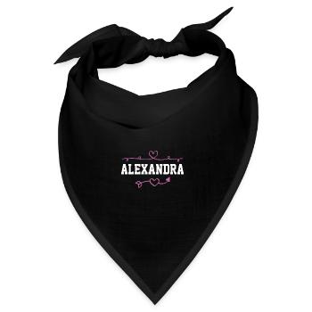 Alexandra - Bandana Dreieckstuch - Schwarz - Vorne
