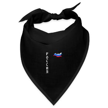 Russia - Bandana Dreieckstuch - Schwarz - Vorne