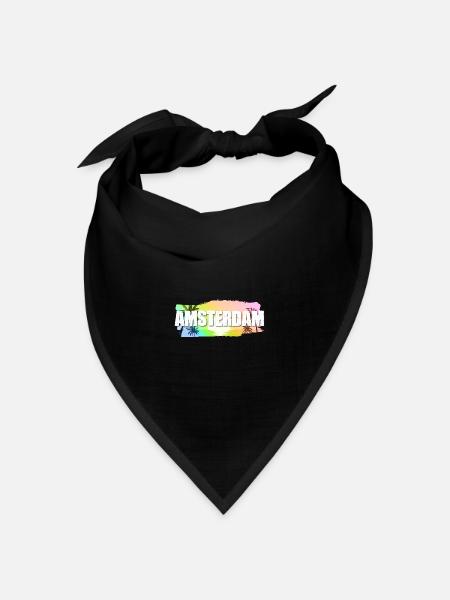 Amsterdam - Bandana Dreieckstuch - Schwarz