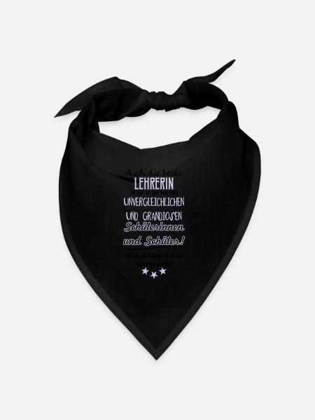 Beste Lehrerin Tasse - Bandana Dreieckstuch - Schwarz