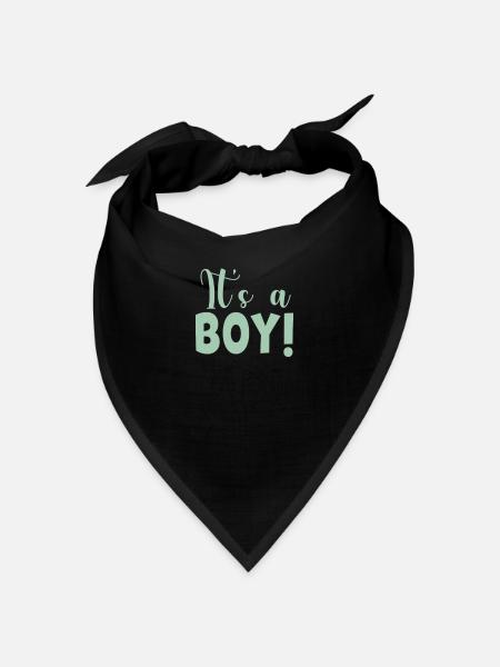 ITS A BOY BABY Geschenk - Bandana Dreieckstuch - Schwarz