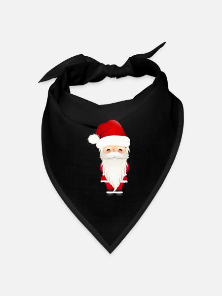 zauberhafter Nikolaus Santa Claus Weihnachtsmann - Bandana Dreieckstuch - Schwarz