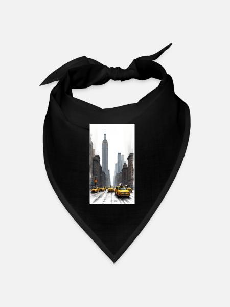 New York - Bandana Dreieckstuch - Schwarz