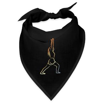 Yogini Vintage Look - Bandana Dreieckstuch - Schwarz - Vorne