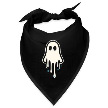 Schmelzende Geisterkunst - Bandana Dreieckstuch - Schwarz - Vorne
