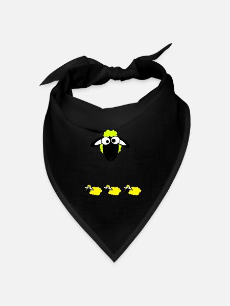 sheep color - Bandana Dreieckstuch - Schwarz