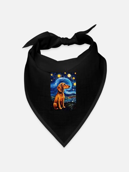 Dackel Hund - Bandana Dreieckstuch - Schwarz