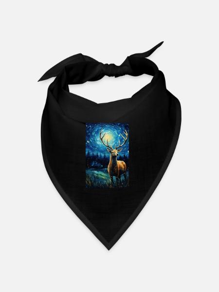 Hirsch - Bandana Dreieckstuch - Schwarz