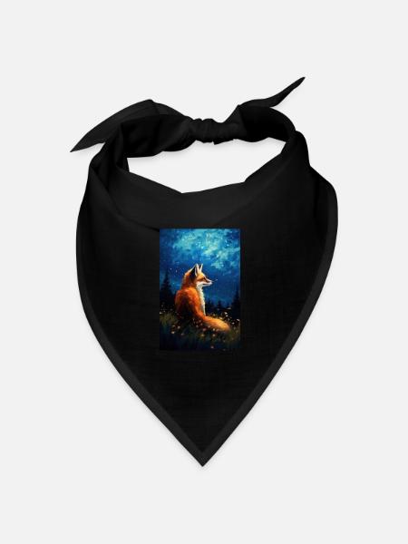 Fuchs - Bandana Dreieckstuch - Schwarz