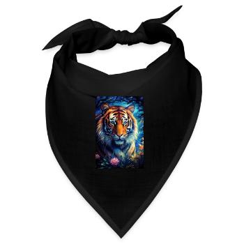 Tiger - Bandana Dreieckstuch - Schwarz - Vorne