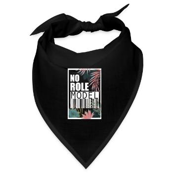 Kein Vorbild. I am no role model - Bandana Dreieckstuch - Schwarz - Vorne