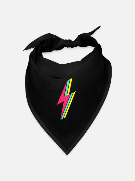 Blitz - Bandana Dreieckstuch - Schwarz