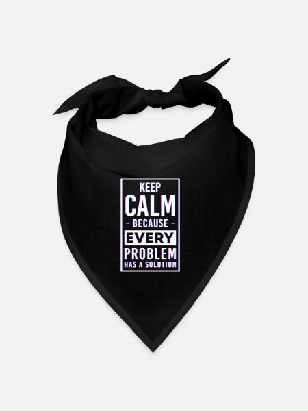 Problem Nicht mein Problem Das Problem - Bandana Dreieckstuch - Schwarz