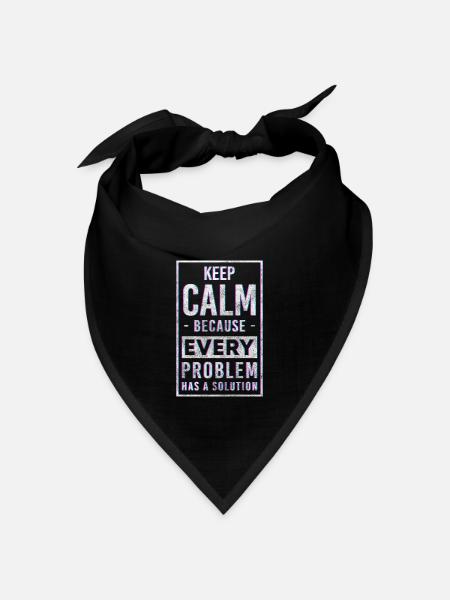 Problem? Nicht mein Problem Schwarzer Humor Egal - Bandana Dreieckstuch - Schwarz