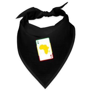 afrika love afrikanisch ASS afro party safari - Bandana Dreieckstuch - Schwarz - Vorne