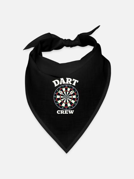 Darts Dart Crew Darter Dartmannschaft - Bandana Dreieckstuch - Schwarz