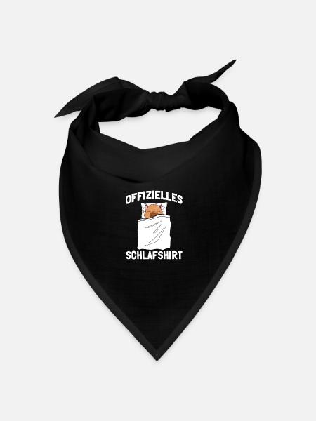 Offizielles Schlafshirt Wasserschwein Capybara - Bandana Dreieckstuch - Schwarz