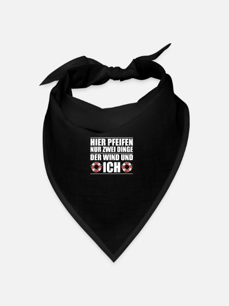 Hier pfeifen Bademeister Schwimmmeister - Bandana Dreieckstuch - Schwarz
