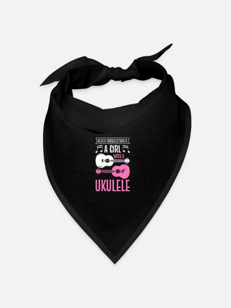 Musiker Uke Ukulele Unikate Ukulelist - Bandana Dreieckstuch - Schwarz