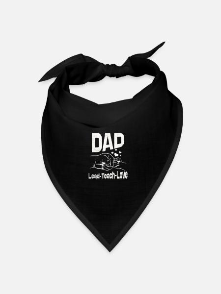 Papa Lead lehre Liebe - Bandana Dreieckstuch - Schwarz