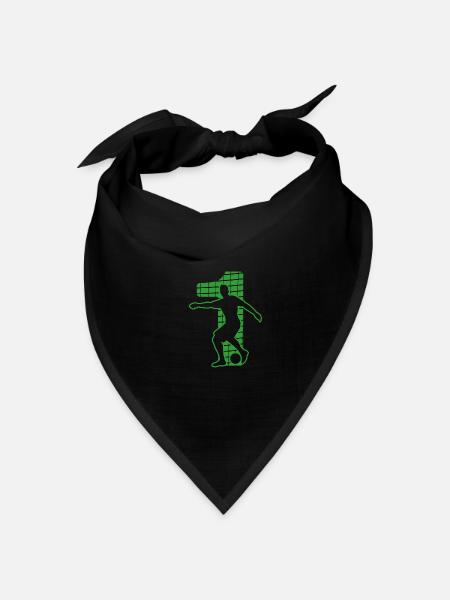 Fußball soccer sport Fußballer Fußballplatz NR.1 - Bandana Dreieckstuch - Schwarz