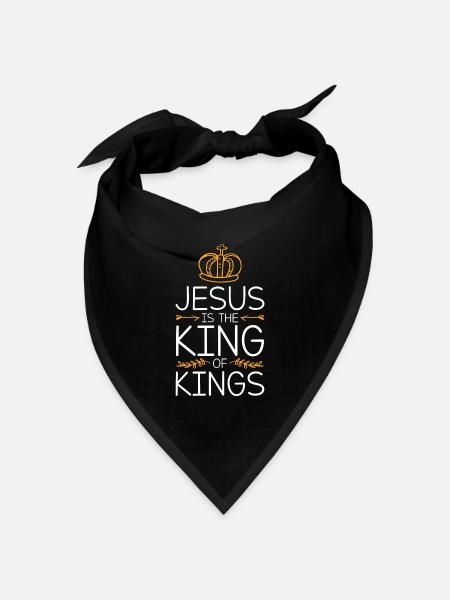 Jesus ist könig bibel - Bandana Dreieckstuch - Schwarz