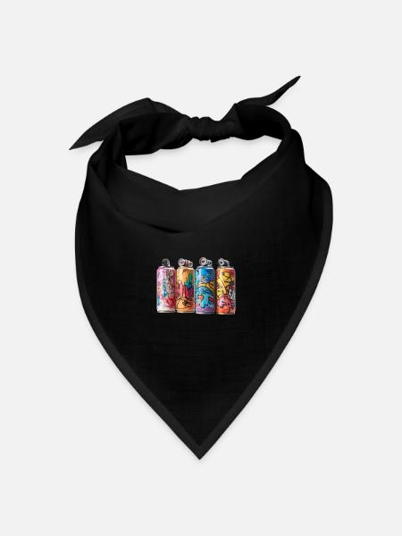 SPRÜHFARBE GRAFFITI STREET ART - Bandana Dreieckstuch - Schwarz
