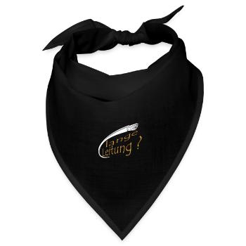 lange leitung goldweiss - Bandana Dreieckstuch - Schwarz - Vorne