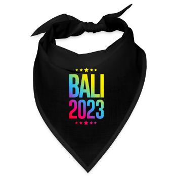 Bali 2023 - Bandana Dreieckstuch - Schwarz - Vorne