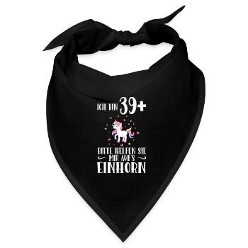 Geburtstag Geburtstagfeier vierzig Jahre Alt Gesch - Bandana Dreieckstuch - Schwarz - Vorne