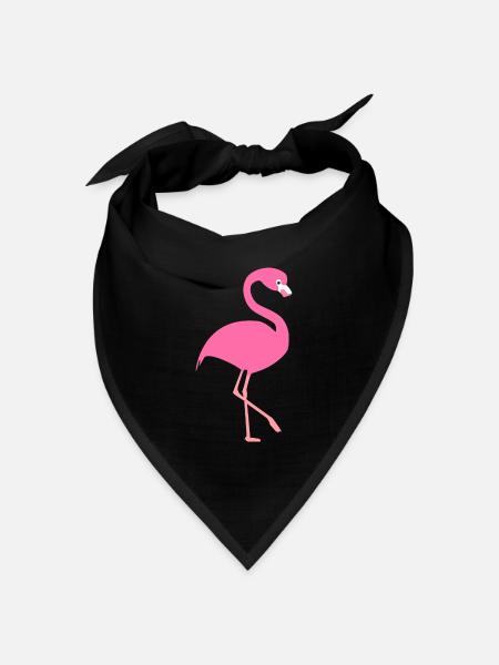 Flamingo - Bandana Dreieckstuch - Schwarz