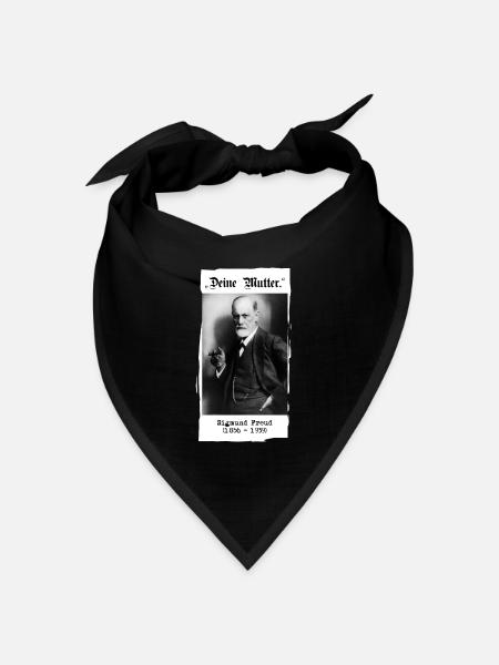 Sigmund Freud - "Deine Mutter." - Bandana Dreieckstuch - Schwarz