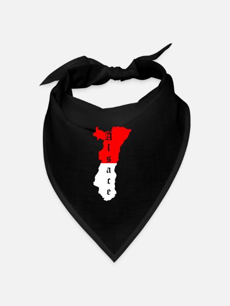 Elsass - Bandana Dreieckstuch - Schwarz